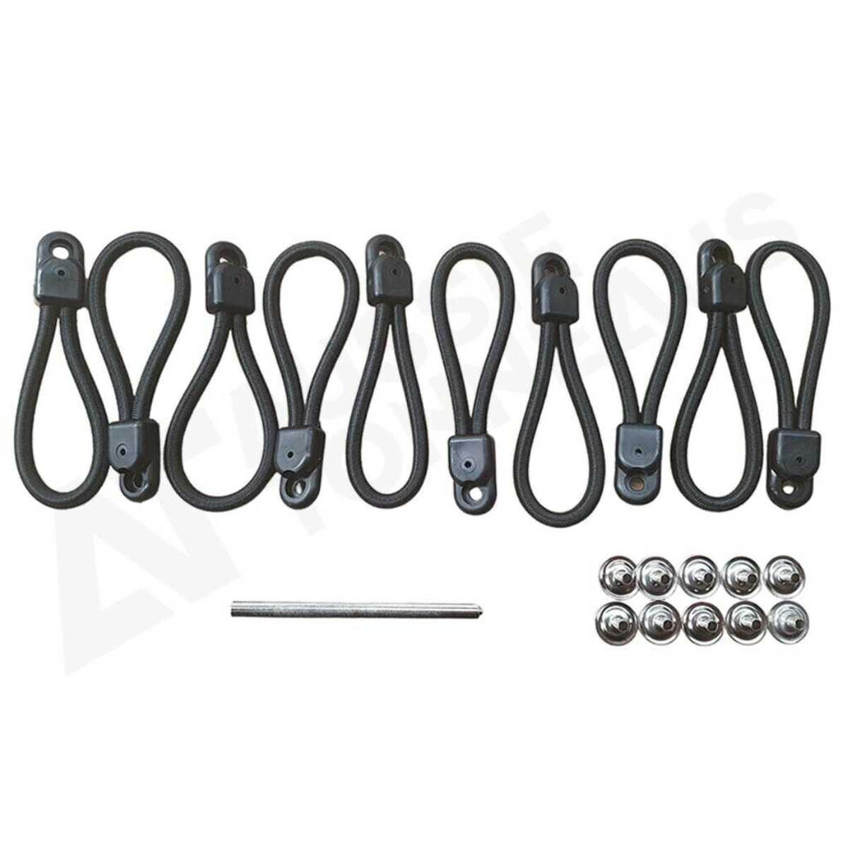 90mm Standard Bunji Replacements (B170) - Pack of 10 Bungee loop Kit ...