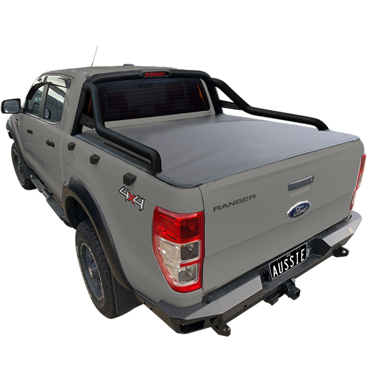 Clip On Tonneau Cover To Fit Ford Ranger PX Dual Cab Fitted With Exten ...